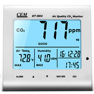 DT-802 Анализатор CO2, часы, температуры и влажности
